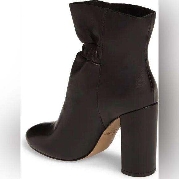 Botkier Rylie Slouchy Ankle Boots Chunky Leather Heeled Booties in Black 8.5 - Picture 3 of 15
